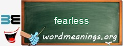 WordMeaning blackboard for fearless